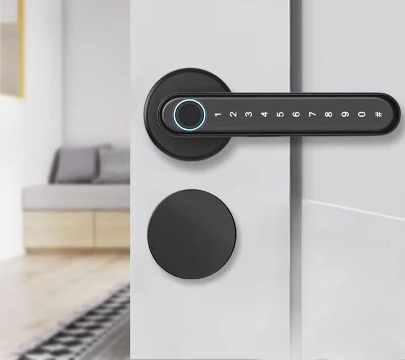 Smart Fingerprint Lever Door Lock with Touch Keypad